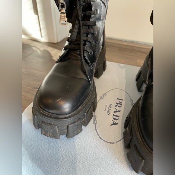 Prada Monolith Boots with Pouch - Picture 8 of 11
